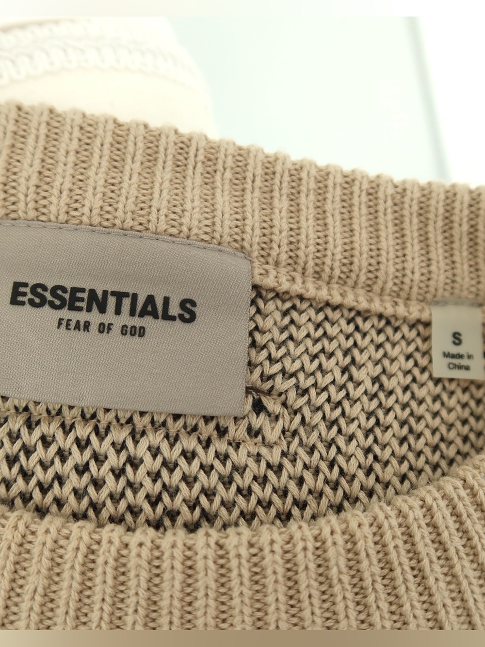 Essentials Tan Knit Sweater - Picture 7 of 9